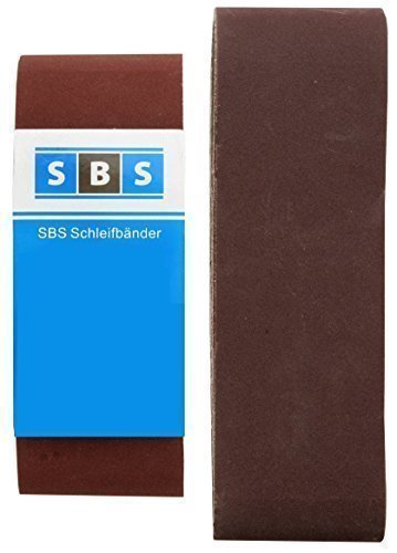 SBS Schleifbänder | 75 x 533mm | Korn 60 | 10 Stück | Bandschleifer | für Holz und Metall von SBS