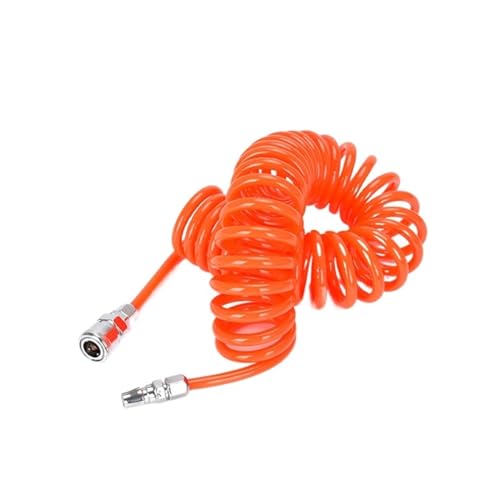 3 M/6 M/9 M/12 M Pneumatische Polyurethan PU Luft Kompressor Schlauch Rohr 10 * 6,5mm Teleskop Frühling Spirale Rohr Werkzeug (Color : Black 9Meters, Size : with Connector) von SBTRKT