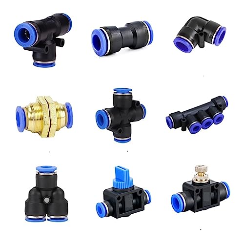 Pneumatische Fitting Rohrverbinder Rohr Luft Schnellanschlüsse Wasser Push In Schlauchkupplung 4mm 6mm 8mm 10mm 12mm 14mm PU PY Anschlüsse (Color : PZA, Size : 8mm) von SBTRKT
