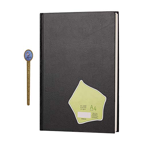 Leder-Notizbuch, Gebundenes Künstler-Skizzenbuch, 100 Seiten, gebundenes Skizzenbuch, unliniertes Reisetagebuch for Zeichnen, Malen, Kritzeln, Skizzieren, Schreiben, vertikales Muster von SBZIOJHDR
