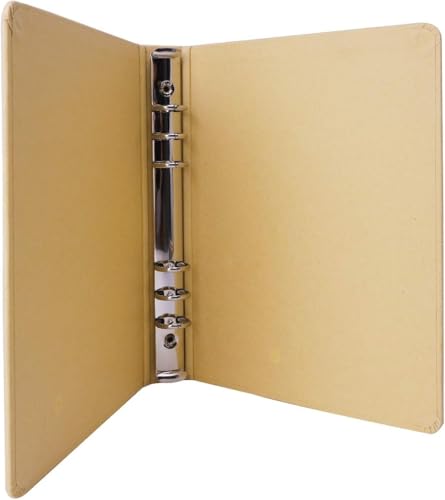 Leder-Notizbuch, Runder Ringbuchschutz for Tagebuch, Journal, eingelegte Blätter, Schul- und Bürobedarf, Loseblattordner, Aktendeckel, Organizer, Planer von SBZIOJHDR