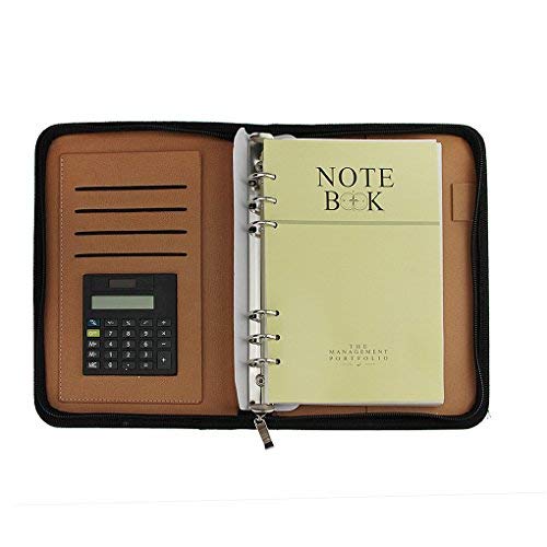 SBZIOJHDR Leder-Notizbuch, Klassisches, multifunktionales Business-Memo-Tagebuch im A5-Format mit integrierten Taschenrechnern und Kartenfächern, Reißverschluss und Schloss, Organizer-Buch. SBZIOJHDR Leder-Notizbuch, Klassisches, multifunktionales Business-Memo-Tagebuch im A5-Format mit integrierten Taschenrechnern und Kartenfächern, Reißverschluss und Schloss, Organizer-Buch. von SBZIOJHDR
