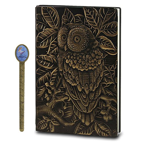 SBZIOJHDR Leder-Notizbuch, LoveEmbossed Leder-Tagebuch, Eule, Bronze, persönliches Tagebuch, liniert, Reisetagebuch, A5 mit Buchlineal SBZIOJHDR Leder-Notizbuch, LoveEmbossed Leder-Tagebuch, Eule, Bronze, persönliches Tagebuch, liniert, Reisetagebuch, A5 mit Buchlineal von SBZIOJHDR