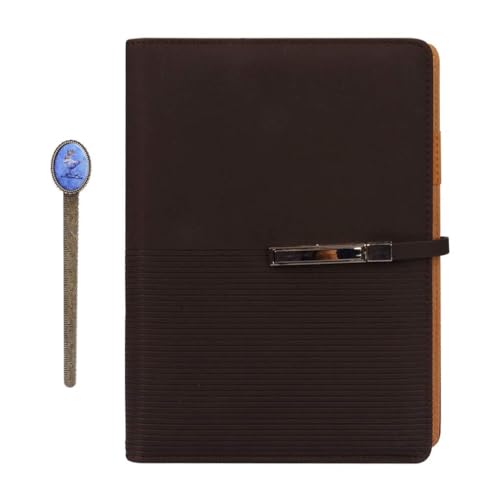 SBZIOJHDR Leder-Notizbuch, Nachfüllbare Schreibblöcke mit Stifthalter und Kartenhalter, Spiral-Reisetagebuch-Notizblock, 100 Blatt, Skizzen-Notizblock for Büro und Schule, Kaffee SBZIOJHDR Leder-Notizbuch, Nachfüllbare Schreibblöcke mit Stifthalter und Kartenhalter, Spiral-Reisetagebuch-Notizblock, 100 Blatt, Skizzen-Notizblock for Büro und Schule, Kaffee von SBZIOJHDR
