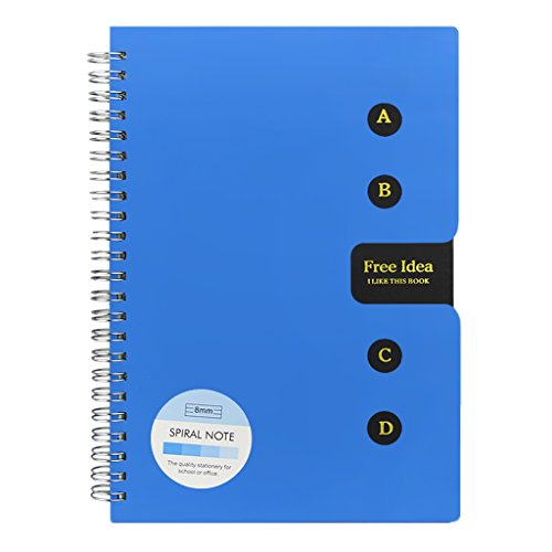 SBZIOJHDR Leder-Notizbuch, Nachfüllbarer Notizblock, Manuskriptbuch, persönliche Agenda, Terminkalender for Skizzieren, Notizen machen, Graffitting, mit kostenlosem Lineal, Lesezeichen, Blau von SBZIOJHDR