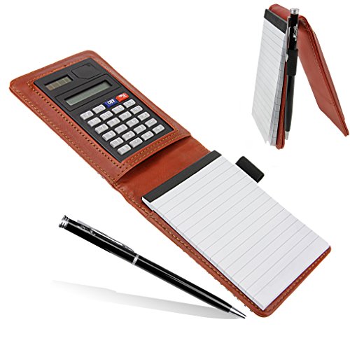 SBZIOJHDR Leder-Notizbuch, mit Stift und Solarrechner, Smart Police Steno austauschbar, breit liniertes Leder-Tagebuch, kompakter Notizblock SBZIOJHDR Leder-Notizbuch, mit Stift und Solarrechner, Smart Police Steno austauschbar, breit liniertes Leder-Tagebuch, kompakter Notizblock von SBZIOJHDR