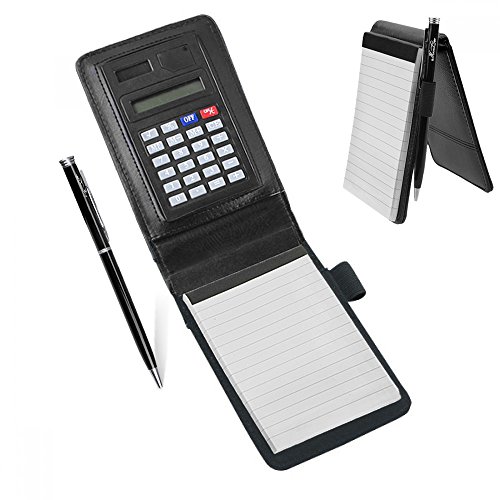 SBZIOJHDR Leder-Notizbuch, mit Stift und Solarrechner, Smart Police Steno austauschbar, breit liniertes Leder-Tagebuch, kompakter Notizblock SBZIOJHDR Leder-Notizbuch, mit Stift und Solarrechner, Smart Police Steno austauschbar, breit liniertes Leder-Tagebuch, kompakter Notizblock von SBZIOJHDR