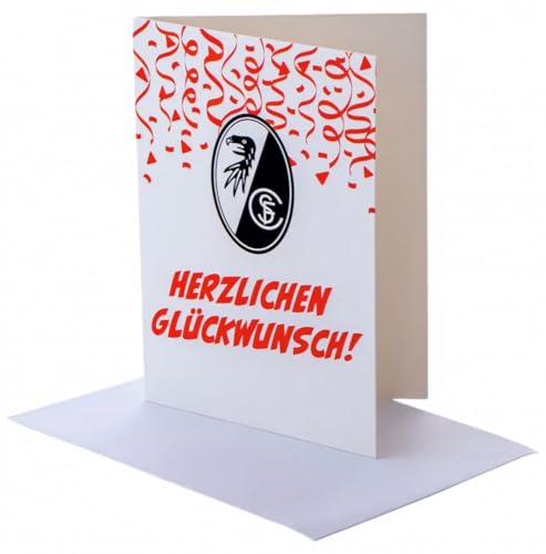 SC Freiburg Grußkarte - Herzlichen Glückwunsch - Karte | Glückwunschkarte | Klappkarte SCF SC Freiburg Grußkarte - Herzlichen Glückwunsch - Karte | Glückwunschkarte | Klappkarte SCF von SC Freiburg
