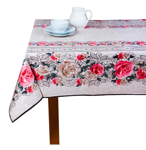 Wachstuch Tischdecke mit Kantenverstärkung - Wasserabweisend, Leicht zu Reinigen und Wetterfest - Oeko-TEX Zertifiziert - 140 x 220 cm - Arabesque Flower Wachstuch Tischdecke mit Kantenverstärkung - Wasserabweisend, Leicht zu Reinigen und Wetterfest - Oeko-TEX Zertifiziert - 140 x 220 cm - Arabesque Flower von SCA-Europe