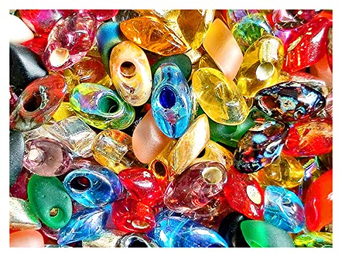 10 g Lange Magatama Perlen 4x7 mm, Mix, Japanische Glasperlen Miyuki (Long Magatama Beads) von SCARA BEADS GET INSPIRED