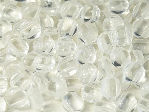 100 pcs Candy Perlen 8 mm, 2-Loch, Kristall, Tschechisches Glas (Candy Beads) von SCARA BEADS GET INSPIRED