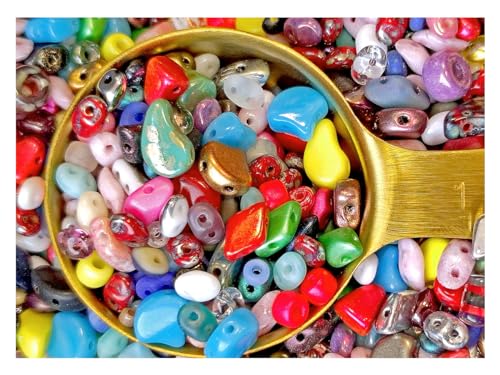 100g Glasperlen-Mix MATUBO Perlen, Verschiedene Formen und Größen, Tschechisches Glas von SCARA BEADS GET INSPIRED