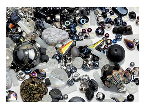 65 g Glasperlen-Mix, Unterirdischer Schatz, Tschechisches Glas (Mix of Czech Glass Beads for Jewelry Making, Beads & Bead assortments. Pressed Beads, Matubo, Rocailles et al. Mixed Shapes and Size) von SCARA BEADS GET INSPIRED