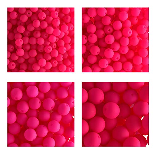 Set Original Tschechische Runde NEON (UV-Active), Rosa, Glasperlen 3mm, 4mm, 6mm, 8mm. Insgesamt 275+ von SCARA BEADS GET INSPIRED