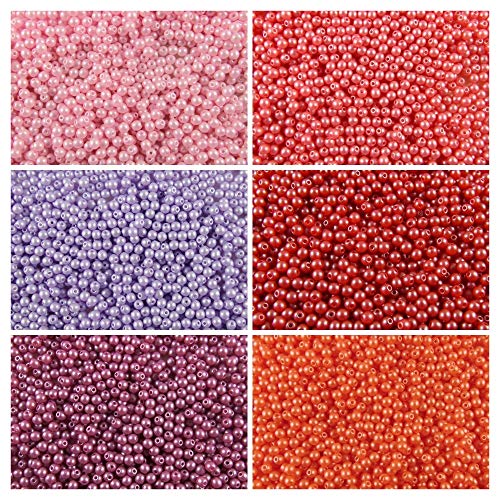 Tschechische Gepresste Glasperlen, Rund 3 mm. Set – insgesamt 600 Perlen-Set mit 3-mm-Armbandperlen in 6 verschiedenen Farben. Schmuckherstellung Set. von SCARA BEADS GET INSPIRED