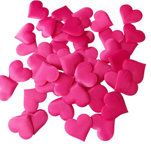 100 Stück Valentinstag-Konfetti, rote Schwammherzen-Konfetti, Valentinstag-Schwamm-Konfetti, Valentinstag-Herz-Konfetti-Dekoration, herzförmiges Schwammblütenblatt(Rose,0.78in) von SCDOA
