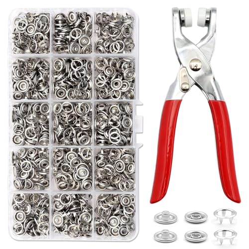 250 Sets Druckknopf Set mit Zange, Druckknöpfe Metall 9.5mm Silber Jersey Druckknöpfe Knöpfe Ohne Nähen für DIY Basteln Kinderbekleidung Kleidung Taschen Handgemaakt 250 Sets Druckknopf Set mit Zange, Druckknöpfe Metall 9.5mm Silber Jersey Druckknöpfe Knöpfe Ohne Nähen für DIY Basteln Kinderbekleidung Kleidung Taschen Handgemaakt von SCDZY