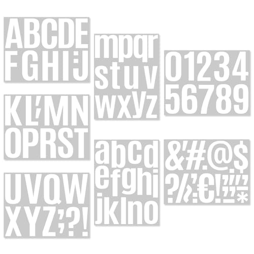 7 Blätter Buchstaben Aufkleber Kit, 10CM Selbstklebendes Vinyl Buchstaben Zahlen Aufkleber Klebebuchstaben Wetterfest, Briefkasten Nummern Aufkleben, für DIY Scrapbook Grußkarte (Weiß) von SCDZY