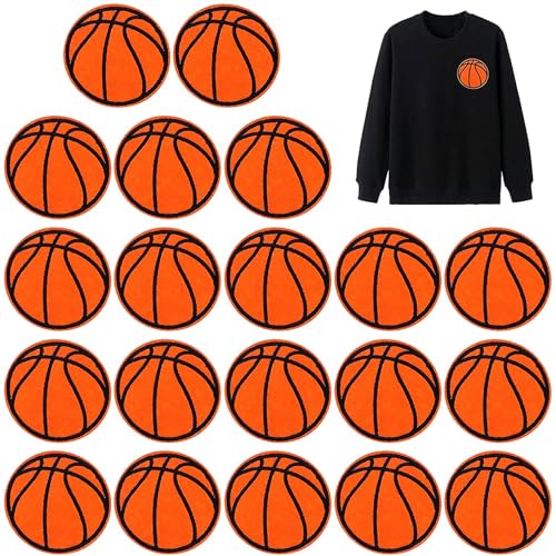 SCECALA Bestickte Basketball-Flicken zum Aufbügeln, Sport-Reparatur-Set, zum Aufnähen oder Aufnähen, DIY-Zubehör für Rucksack, Kleidung, Hosen, Hüte, Jeans, 20 Stück SCECALA Bestickte Basketball-Flicken zum Aufbügeln, Sport-Reparatur-Set, zum Aufnähen oder Aufnähen, DIY-Zubehör für Rucksack, Kleidung, Hosen, Hüte, Jeans, 20 Stück von SCECALA