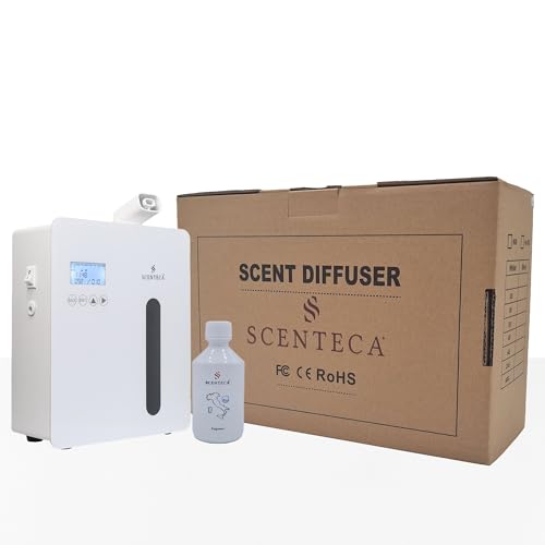 SCENTECA AD-P5 Duftzerstäuber für den privaten und gewerblichen Gebrauch anschließbarer Nebel hvac, Abdeckung bis zu 150 m²/450 mc, Duft 100 ml inkl von SCENTECA