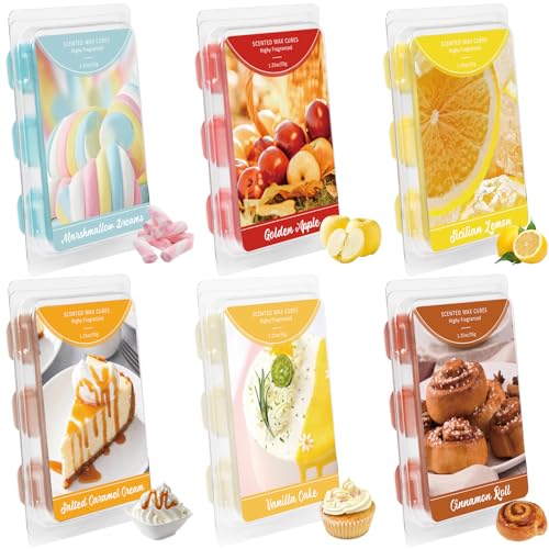 SCENTORINI Duftwachs für Duftlampe, Winterduft, 6 Stück, Raumdüfte Duftwachswürfel, Sojawachs Wax Melt, Raumduft, für Kerzen Wärmer, Goldener Apfel, Zimtbrötchen Düfte Geschenk Set für Weihnachte SCENTORINI Duftwachs für Duftlampe, Winterduft, 6 Stück, Raumdüfte Duftwachswürfel, Sojawachs Wax Melt, Raumduft, für Kerzen Wärmer, Goldener Apfel, Zimtbrötchen Düfte Geschenk Set für Weihnachte von SCENTORINI