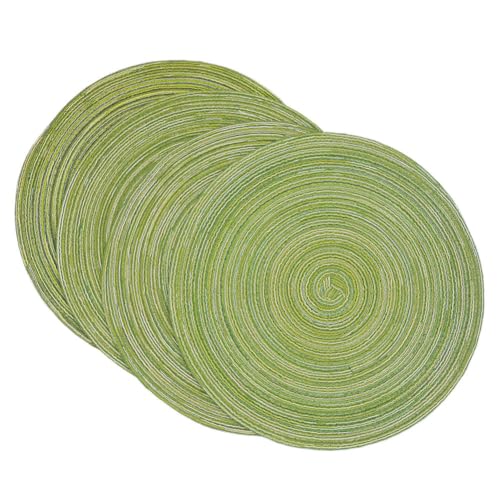 SCF2017 38 cm rundes gewebtes Baumwollgarn, hitzebeständig, 4 Stück, Grün von SCF2017