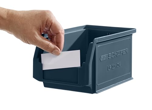100x Etiketten für Sichtlagerkästen – 10,5 x 3,5 cm – Weiß – Passend für Schäfer Kästen - ideal für Lagerkennzeichnung 100x Etiketten für Sichtlagerkästen – 10,5 x 3,5 cm – Weiß – Passend für Schäfer Kästen - ideal für Lagerkennzeichnung von SCHÄFER SHOP