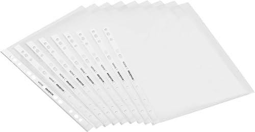 SCHÄFER SHOP Klarsichthüllen – A4 Prospekthüllen Sichthüllen Dokumentenhüllen - aus PP mit Eurolochung, 0.08 mm - glasklar, 100 Stück von SCHÄFER SHOP