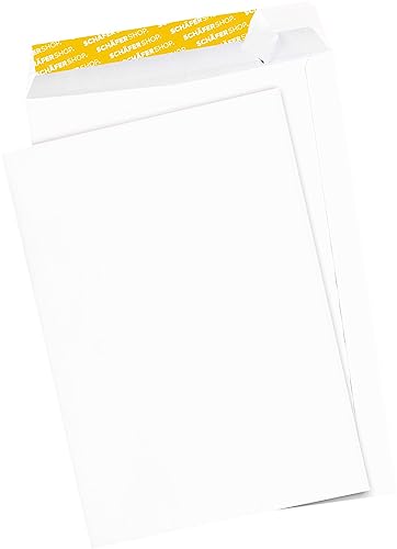 SCHÄFER SHOP Versandtaschen A4 – DIN C4, 90 g/qm, Briefumschlag Umschlag Kuvert groß haftklebend, weiß, ohne Fenster - 250 Stück von SCHÄFER SHOP