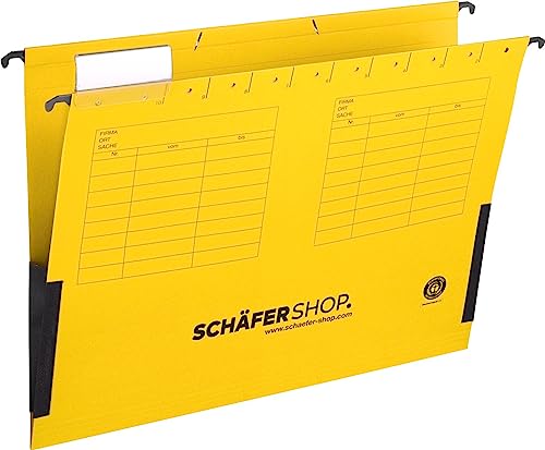Schäfer Shop Hängetasche. DIN A4. seitliche Leinenfrösche. gelb. 25 Stück Schäfer Shop Hängetasche. DIN A4. seitliche Leinenfrösche. gelb. 25 Stück von SCHÄFER SHOP