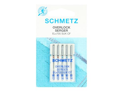 5 Schmetz Nähmaschinen Nadeln für Overlock Maschinen ELx705 SUK CF Stärke 80/12 und 90/14 5 Schmetz Nähmaschinen Nadeln für Overlock Maschinen ELx705 SUK CF Stärke 80/12 und 90/14 von SCHMETZ