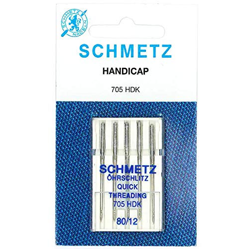 SCHMETZ 5 Öhrschlitz Nähmaschinen Nadeln 705 HDK Stärke 80/12  von SCHMETZ