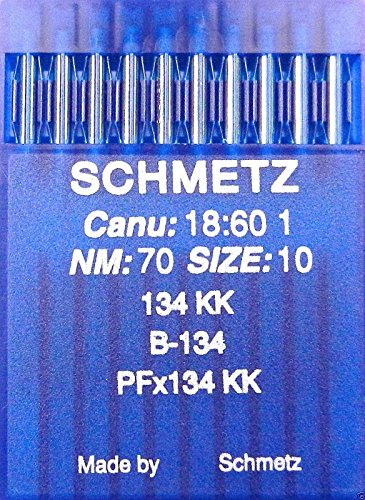 SCHMETZ 10 (Rundkolben) Nähmaschinen Nadeln System 134 KK (Industrie) NM 70 Size 10 von SCHMETZ