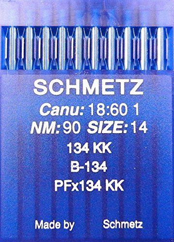 SCHMETZ 10 (Rundkolben) Nähmaschinen Nadeln System 134 KK (Industrie) NM 90 Size 14 von SCHMETZ