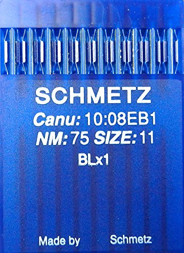 SCHMETZ 10 Rundkolben Nähmaschinen Nadeln BLx1 St.75 für Bernette Overlock MO 203/204, Juki Lock MO 102-104/MO 134, Riccar Lock F4/RL 340/RL 343 - 1 St. SCHMETZ 10 Rundkolben Nähmaschinen Nadeln BLx1 St.75 für Bernette Overlock MO 203/204, Juki Lock MO 102-104/MO 134, Riccar Lock F4/RL 340/RL 343 - 1 St. von SCHMETZ