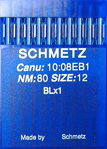 SCHMETZ 10 Rundkolben Nähmaschinen Nadeln BLx1 St.80 für Bernette Overlock MO 203/204, Juki Lock MO 102-104/134, Riccar Lock F4/RL 340/343 - 1 St. von SCHMETZ