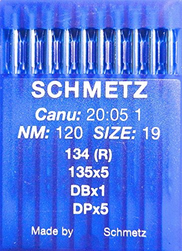 SCHMETZ 10 Rundkolben Nähmaschinen Nadeln System 134 (R) Industrie St. 120 von SCHMETZ
