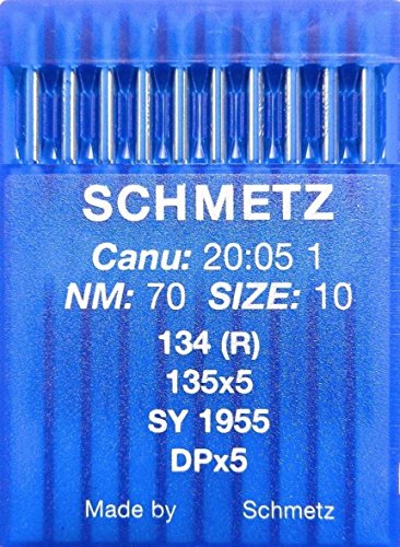 SCHMETZ 10 Rundkolben Nähmaschinen Nadeln System 134 (R) Industrie St. 70 von SCHMETZ