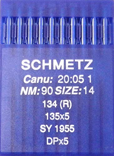 SCHMETZ 10 Rundkolben Nähmaschinen Nadeln System 134 (R) Industrie St. 90 von SCHMETZ