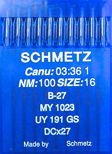 SCHMETZ 10 Rundkolben Nähmaschinen Nadeln System B-27 Industrie St. 100 von SCHMETZ