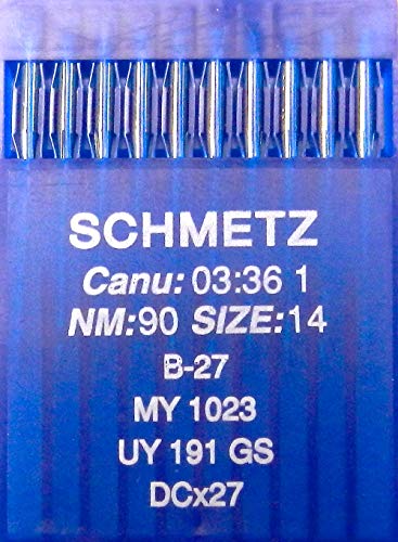SCHMETZ 10 Rundkolben Nähmaschinen Nadeln System B-27 Industrie St. 90 von SCHMETZ