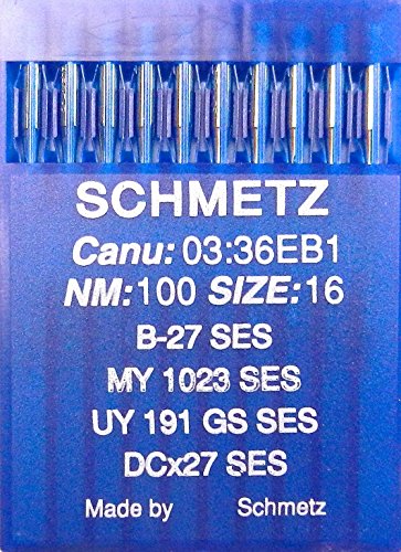 SCHMETZ 10 Rundkolben Nähmaschinen Nadeln System B-27 SES Industrie St. 100 von SCHMETZ