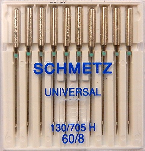 SCHMETZ - 10 Universal Nähmaschinen Nadeln (Flachkolben) - System 130/705 H - Nm 60 // 8 von SCHMETZ