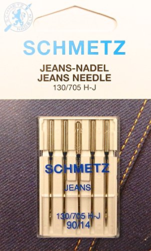SCHMETZ 5 Jeans Nähmaschinen Nadeln (Flachkolben) 130/705 H-J Stärke 90/14 von SCHMETZ