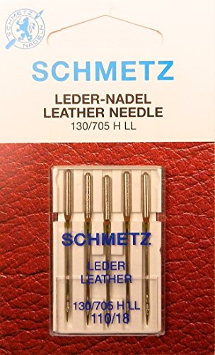 SCHMETZ 5 Leder Nähmaschinen Nadeln (Flachkolben) 130/705 H-LL Stärke 110/18 von SCHMETZ