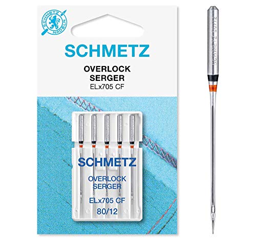 SCHMETZ | 5 Nähmaschinennadeln | Overlock Universal | ELX705 CF/SY 2022 | Nadeldicke 80/12 | Hinweis: Überprüfen Sie das empfohlene Nadelsystem in der Bedienungsanleitung SCHMETZ | 5 Nähmaschinennadeln | Overlock Universal | ELX705 CF/SY 2022 | Nadeldicke 80/12 | Hinweis: Überprüfen Sie das empfohlene Nadelsystem in der Bedienungsanleitung von SCHMETZ