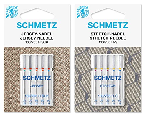 SCHMETZ Nadelsortiment Stretch & Jersey 10 Nähmaschinen Nadeln System 130/705 von SCHMETZ