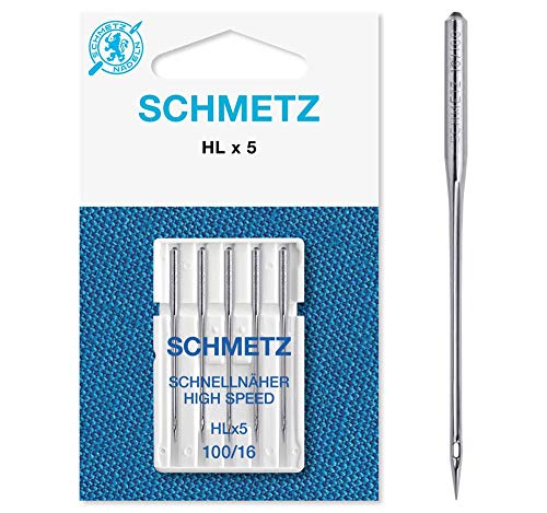 SCHMETZ Nähmaschinen-Nadeln HLx5 | Schnellnäher Spezial-Nadeln (High Speed Special-Nadeln) | Nadeldicke: 100/16 von SCHMETZ