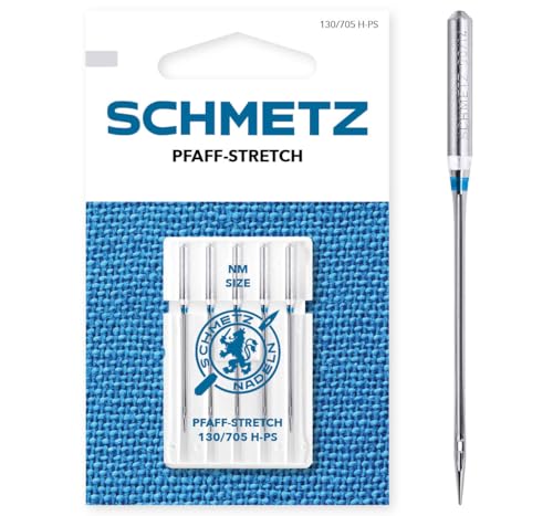 SCHMETZ Nähmaschinennadel 130/705 H-PS | 5 Stretch (Pfaff Stretch)-Nadeln | Nadeldicke: 90/14 von SCHMETZ