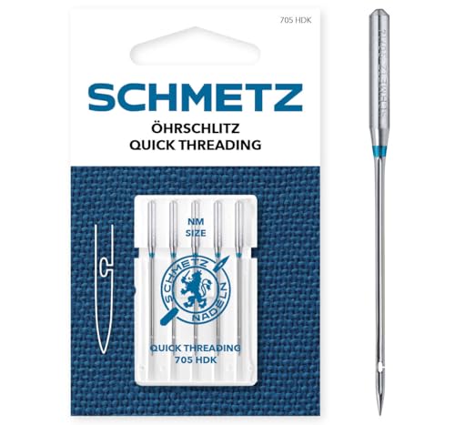 SCHMETZ | 5 Nähmaschinennadeln | Öhrschlitz | 705 HDK | Nadeldicke 80/12 | auf den meisten Haushaltsnähmaschine einsetzbar von SCHMETZ